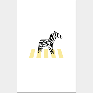 Abstract Minimalist Zebra Crossing Posters and Art